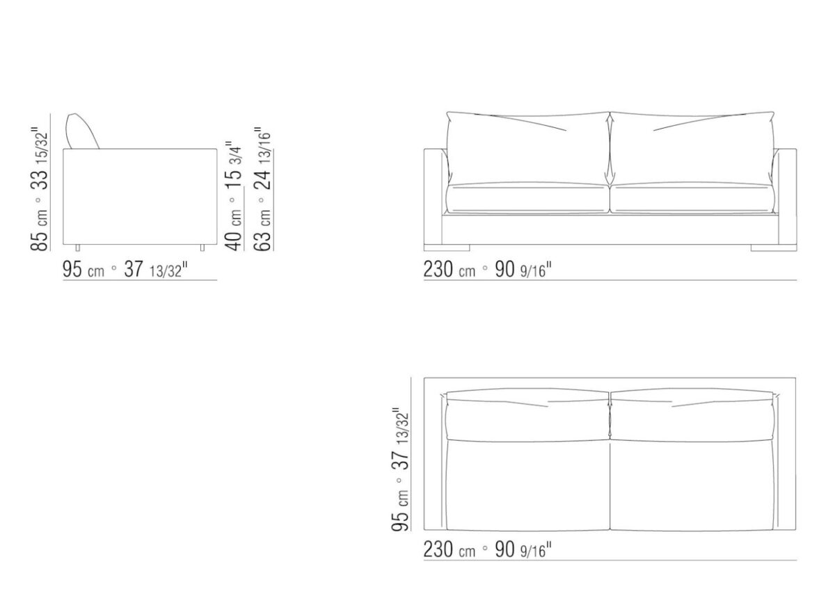 Flexform Magnum Sofa DRAWING 230