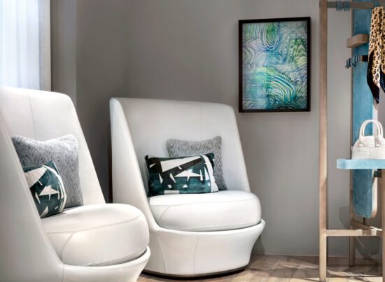 Giorgetti All Around High Back Armchair LIFESTYLE 01