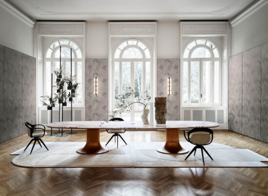 Giorgetti Mizar Dining Table with two bases LIFESTYLE 01