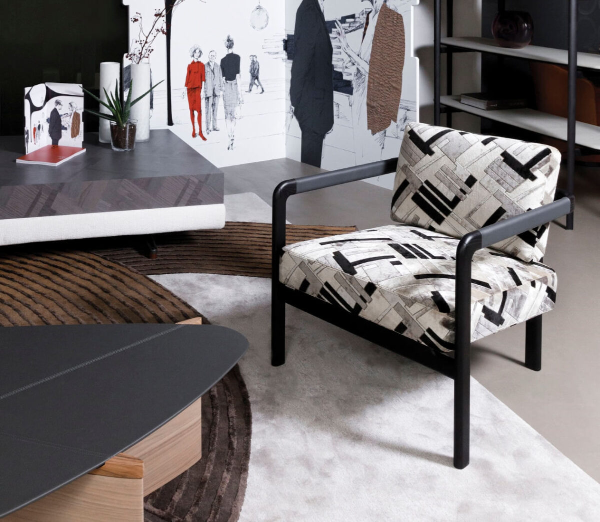 Giorgetti Montgomery Armchair LIFESTYLE 01