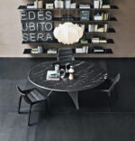 Molteni C Arc Round Marble Dining Table LIFESTYLE 001