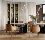 Poltrona Frau Archibald Large Dining Chair Metal Leg LIFESTYLE 001