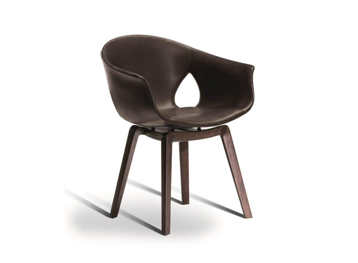 Poltrona Frau Ginger Ale Dining Armchair Wood Legs STILL LIFE 002