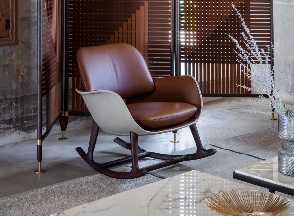Poltrona Frau Martha Rocking Armchair LIFESTYLE 001