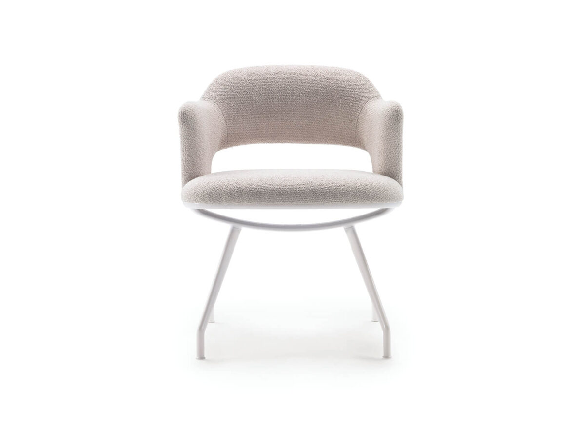 Flexform Alma Aluminium Base Indoor Dining Armchair STILL LIFE 02