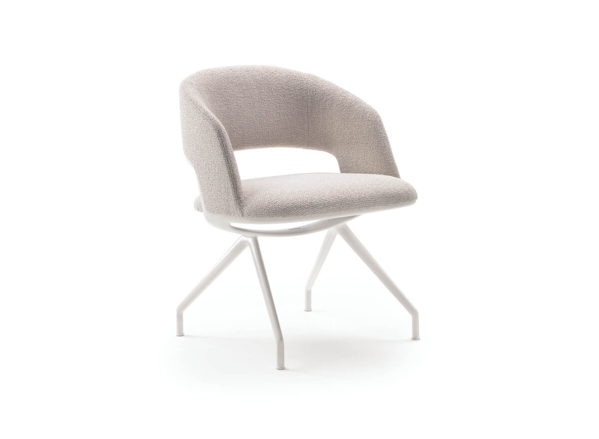 Flexform Alma Aluminium Base Indoor Dining Chair STILL LIFE 01