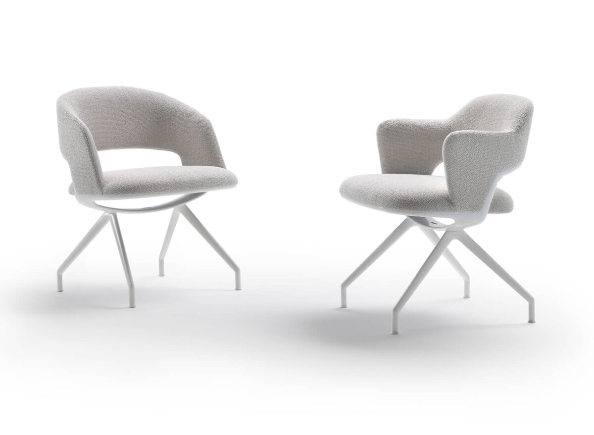 Flexform Alma Aluminium Base Indoor Dining Chair STILL LIFE 05