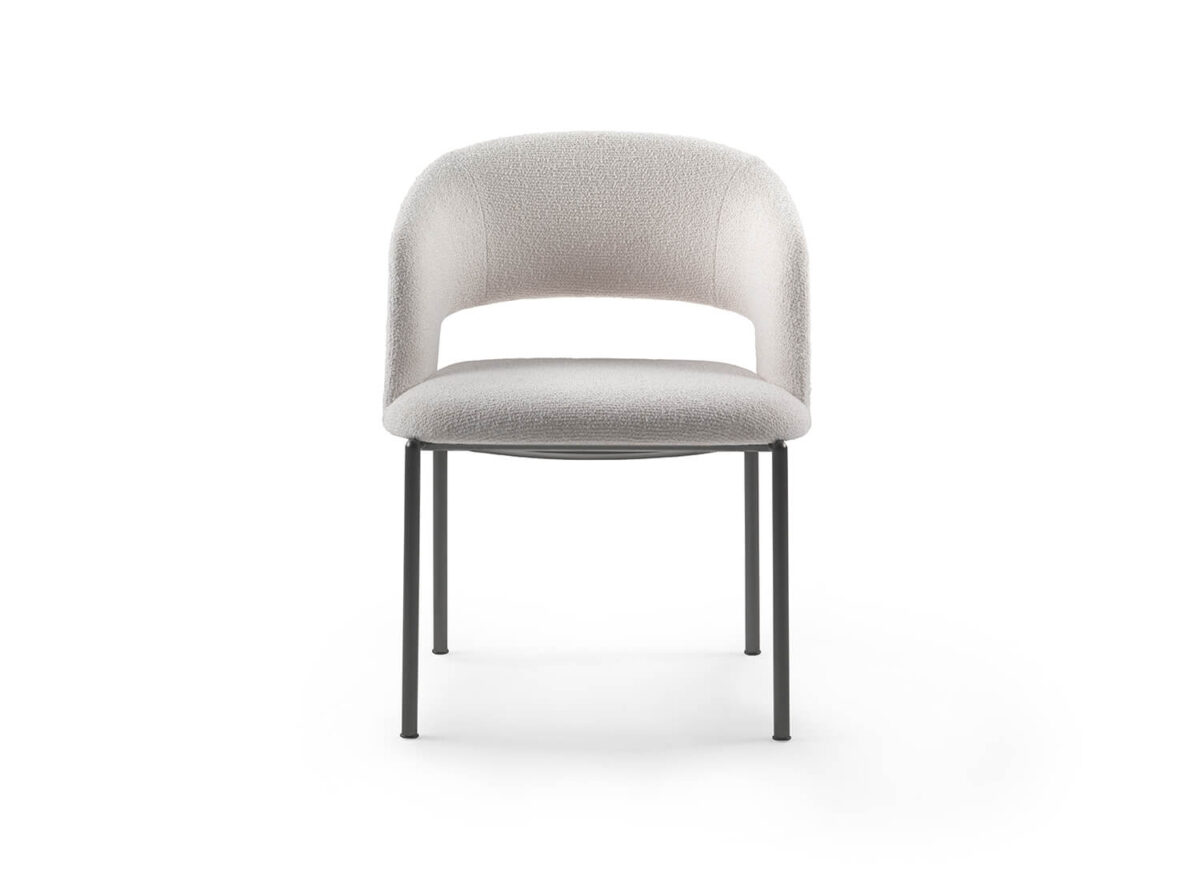 Flexform Alma Metal Base Indoor Dining Armchair STILL LIFE 02