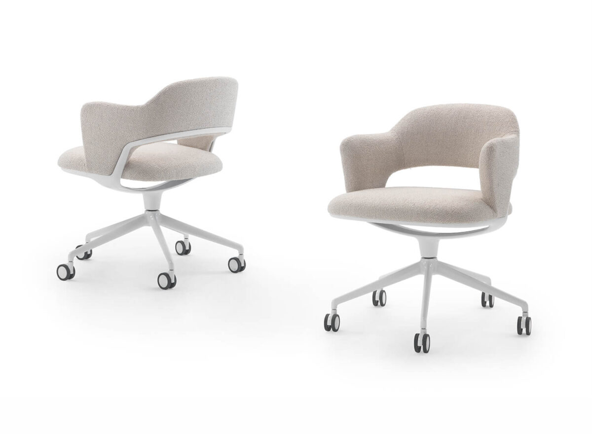 Flexform Alma Swivel Base 5 spokes Indoor Dining Armchair STILL LIFE 05