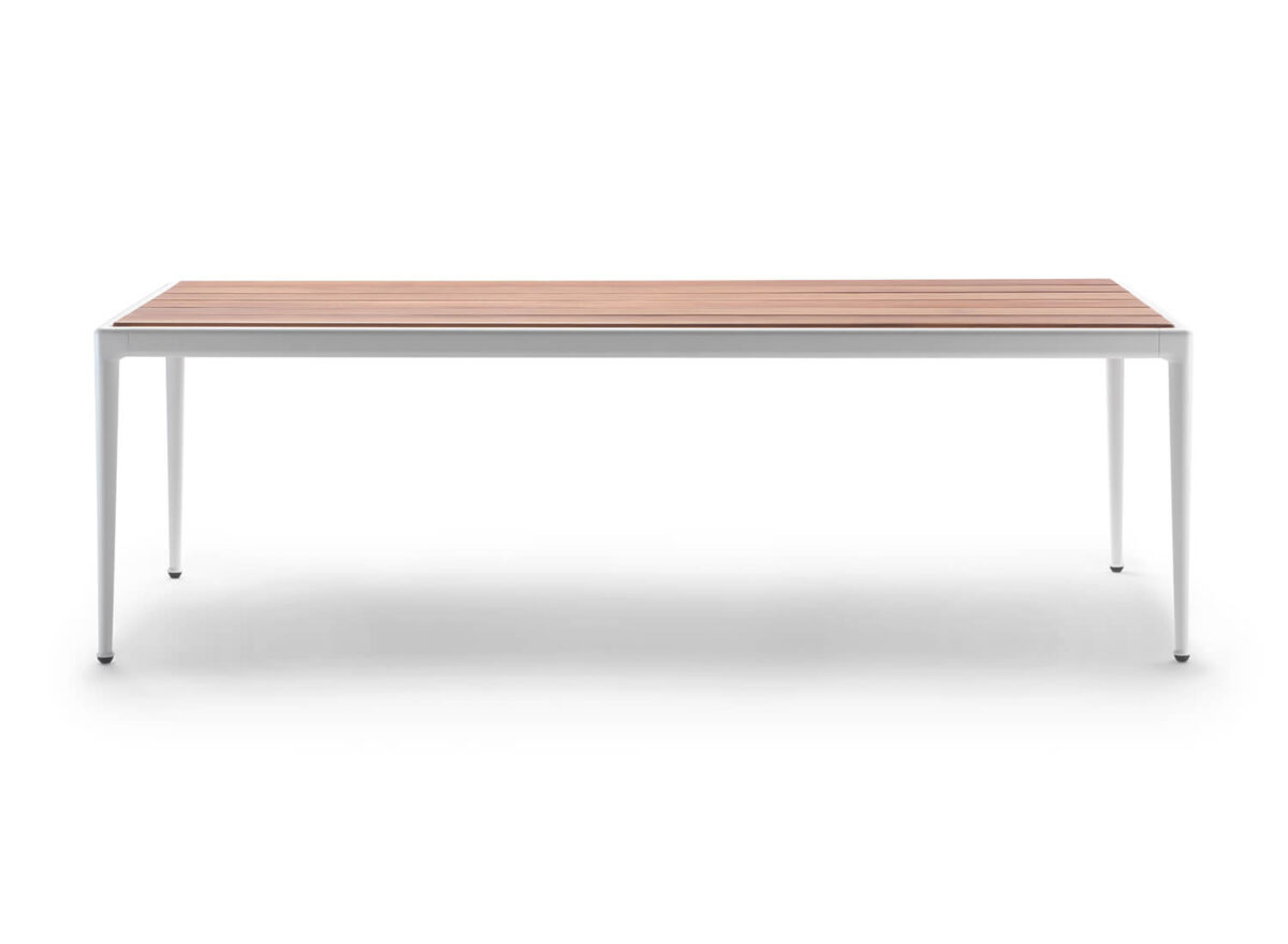 Flexform Pico Wood Recessed Top Outdoor Dining Table STILL LIFE 01