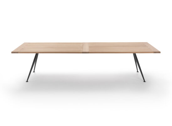 Flexform Zefiro Wood Outdoor Dining Table Still Life 01