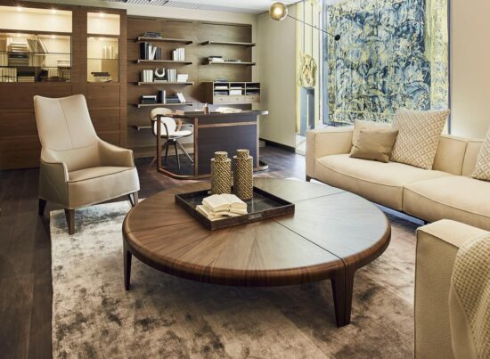 Giorgetti Round Coffee Table LIFESTYLE 0001