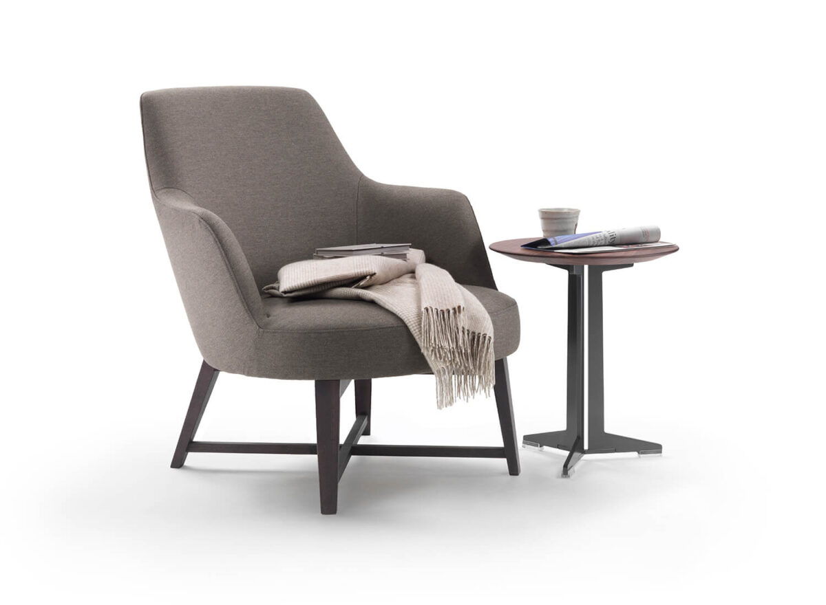 Flexform Hera Wood Leg Indoor Armchair STILL LIFE 03