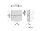 Porada Pit Stop Wall Mounted Shoe Rack DRAWING