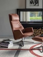 Poltrona Frau downtown lounge armchair swivel LIFESTYLE 001