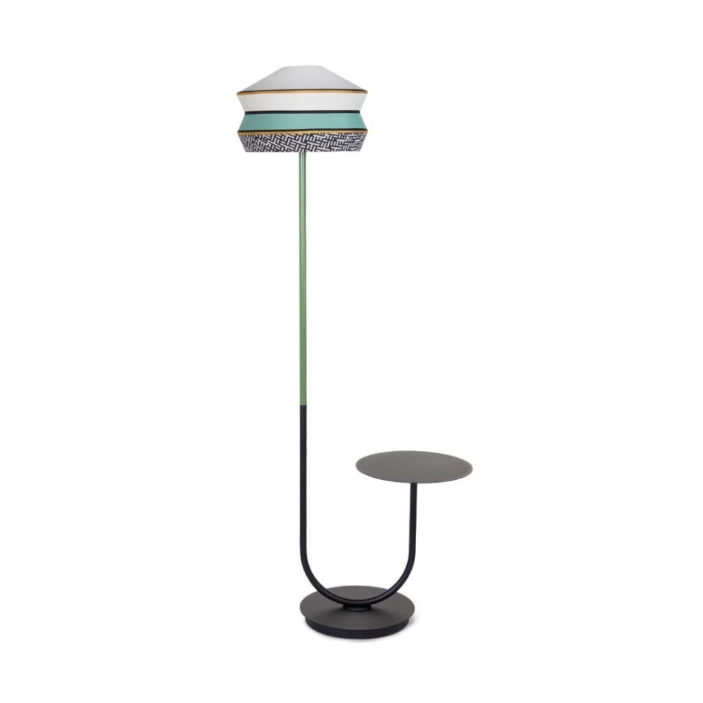 Contardi Outdoor CALYPSO FLOOR LAMP WITH TABLE ANTIGUA MINT S