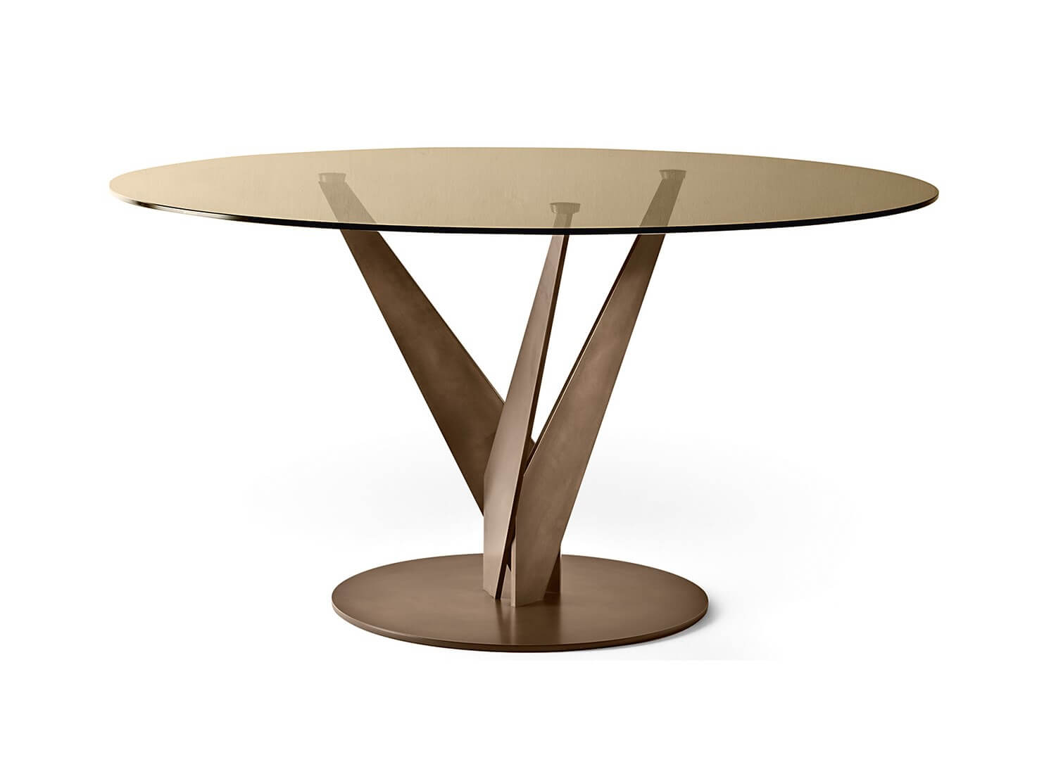 Fiam Epsylon Round Dining Table Bronze STILL LIFE 01