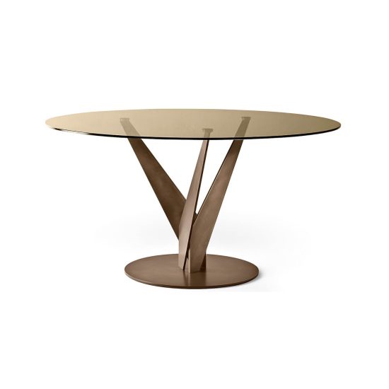 Fiam Epsylon Round Dining Table Bronze STILL LIFE S 01