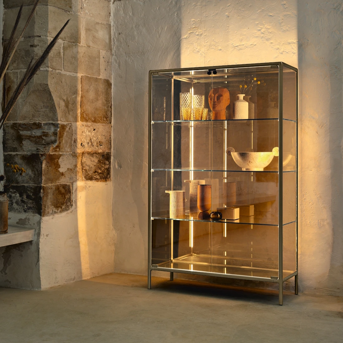 Fiam Italia Echo 101 Glass Cabinet - Made in Italy