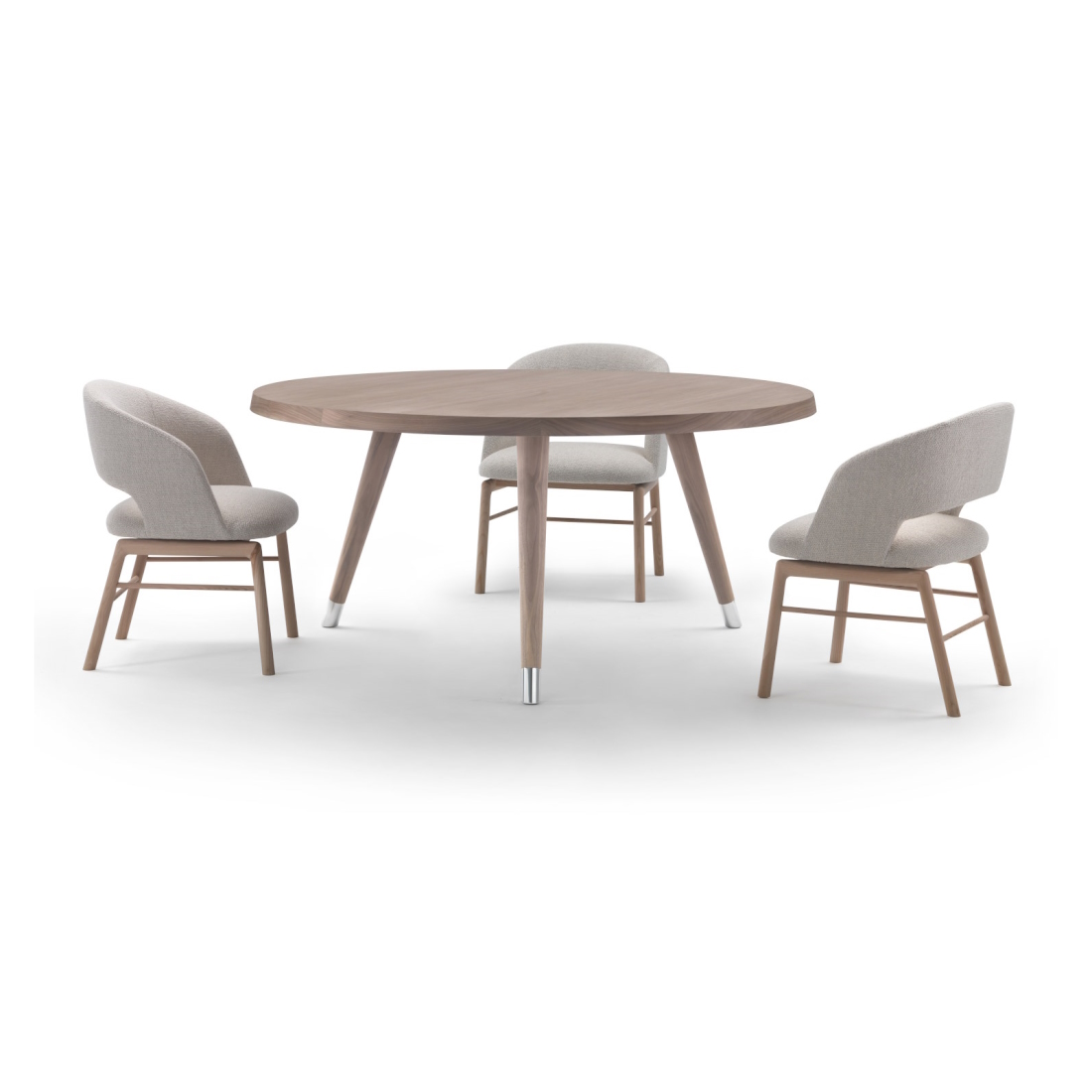 Flexform Adler Round Wood Dining Table STILL LIFE S 04