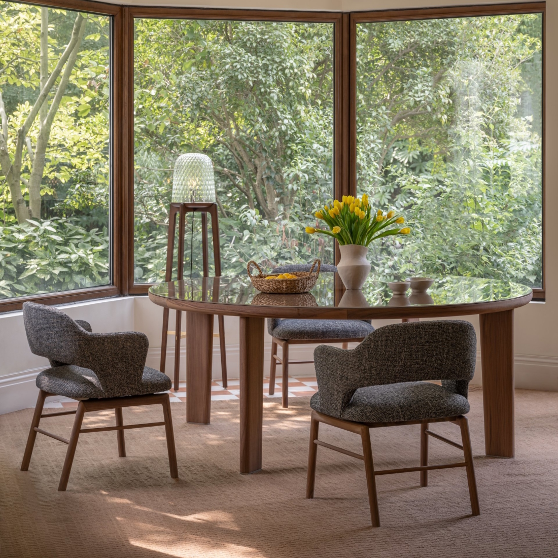 Flexform Alma Indoor Dining Armchair with Armrest LIFESTYLE S 01