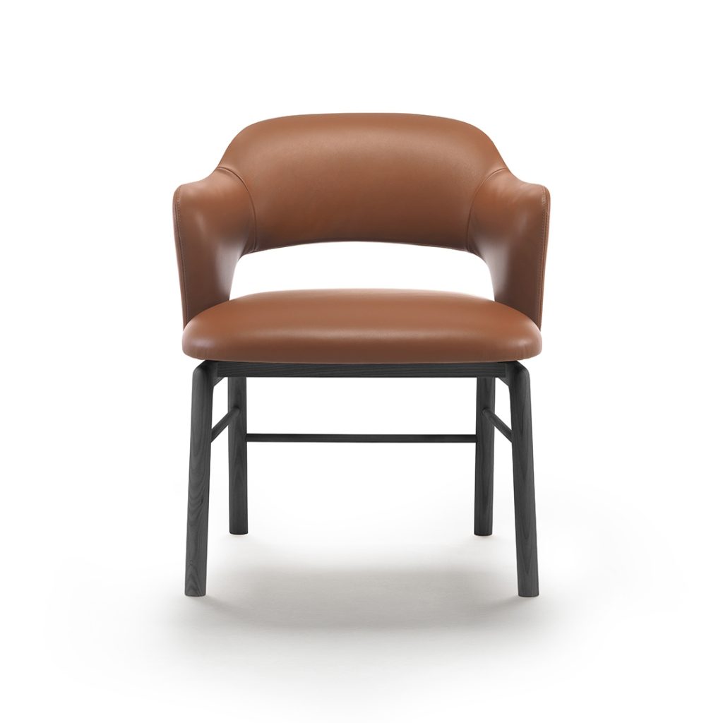 Flexform Alma Indoor Dining Armchair with Armrest STILL LIFE S 01