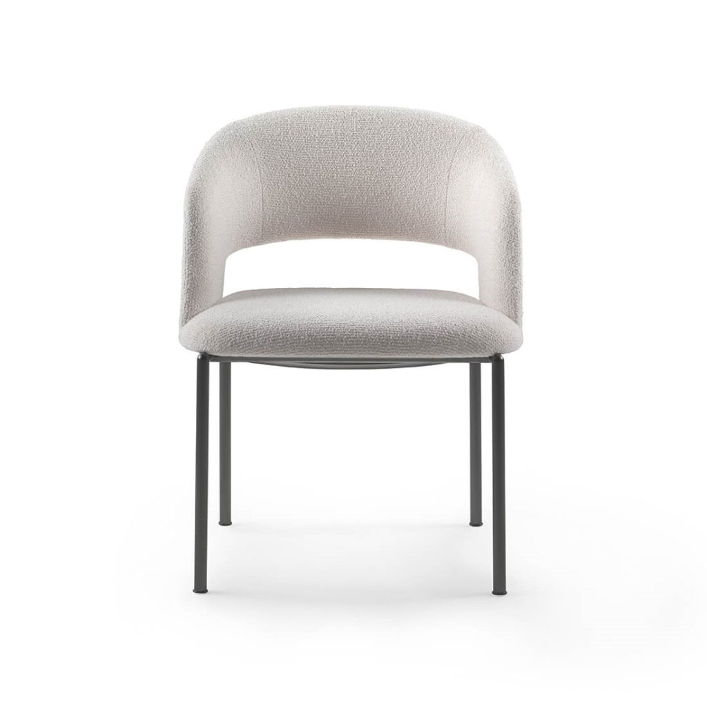 Flexform Alma Metal Base Indoor Dining Armchair STILL LIFE S 01