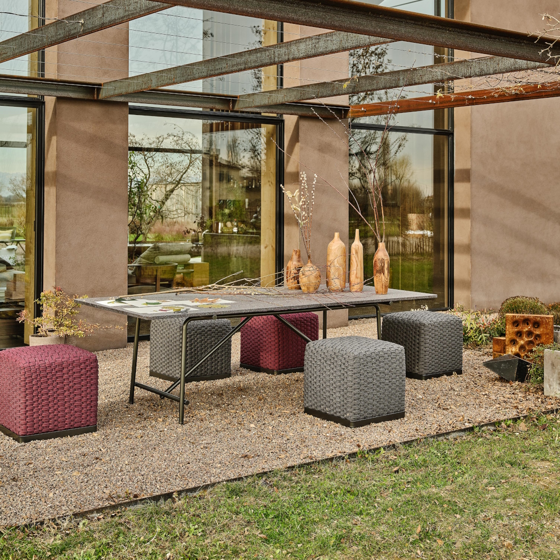 Flexform Any Day Rock Outdoor Dining Table LIFESTYLE S 01