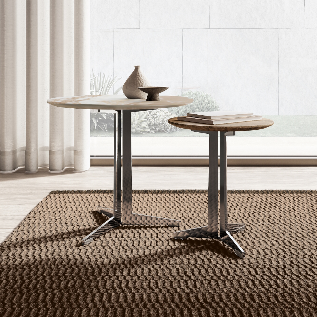 Flexform Fly Round Side Table LIFESTYLE S 01