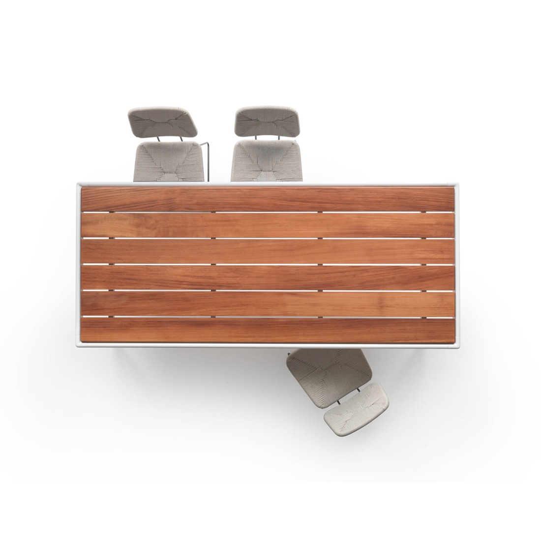 Flexform Pico Wood Recessed Top Outdoor Dining Table STILL LIFE S 03