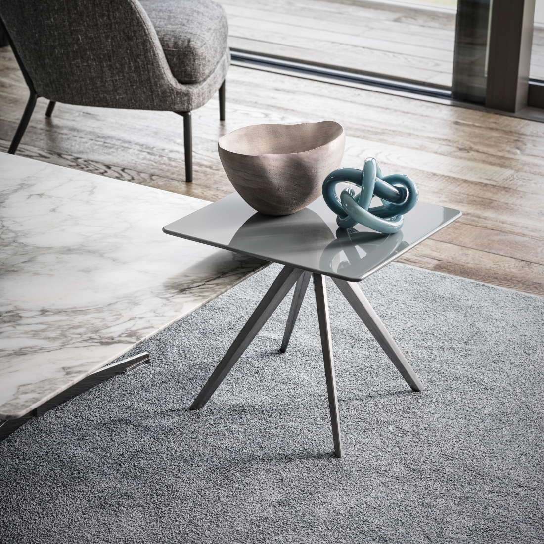 Flexform Zefiro Square Side Table LIFESTYLE S 01