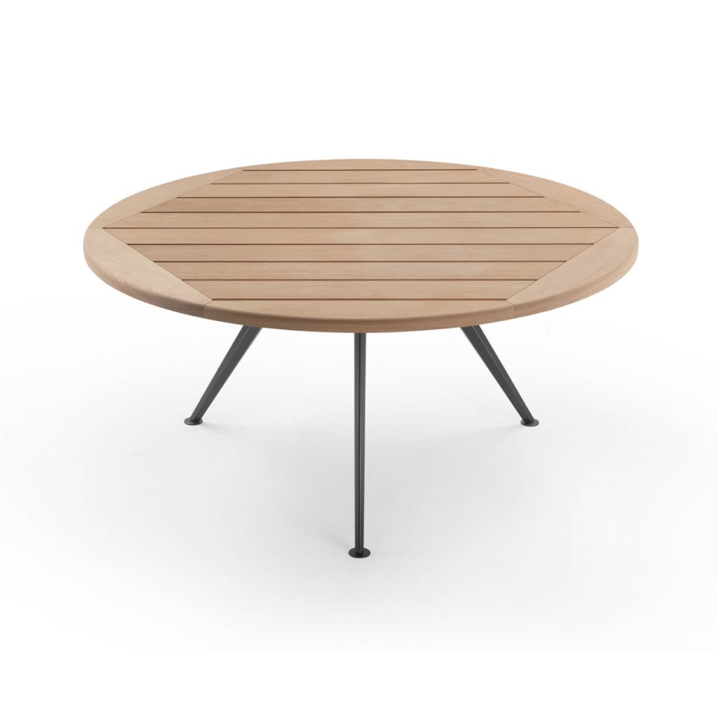 Flexform Zefiro Wood Round Outdoor Dining Table STILL LIFE S 01