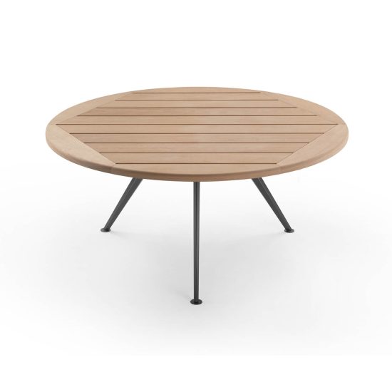Flexform Zefiro Wood Round Outdoor Dining Table STILL LIFE S 01