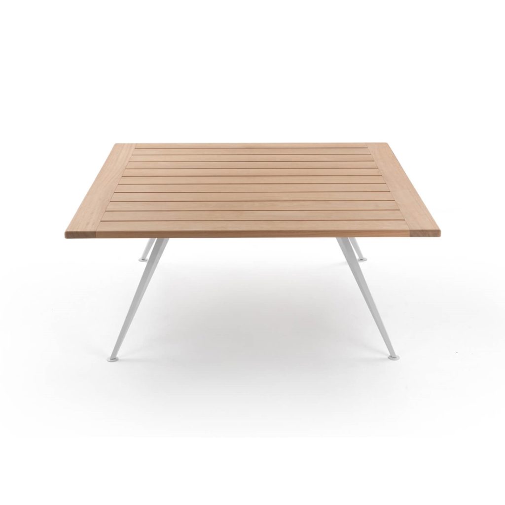 Flexform Zefiro Wood Square Outdoor Dining Table STILL LIFE S 01