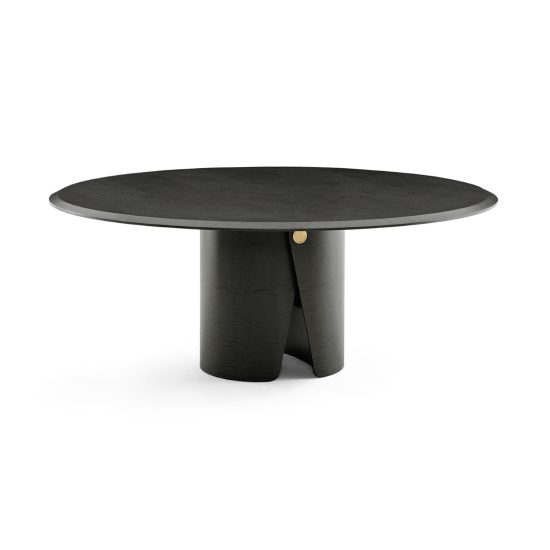 Gallotti Radice Manto Round Dining Table Grey Maple STILL LIFE S 01