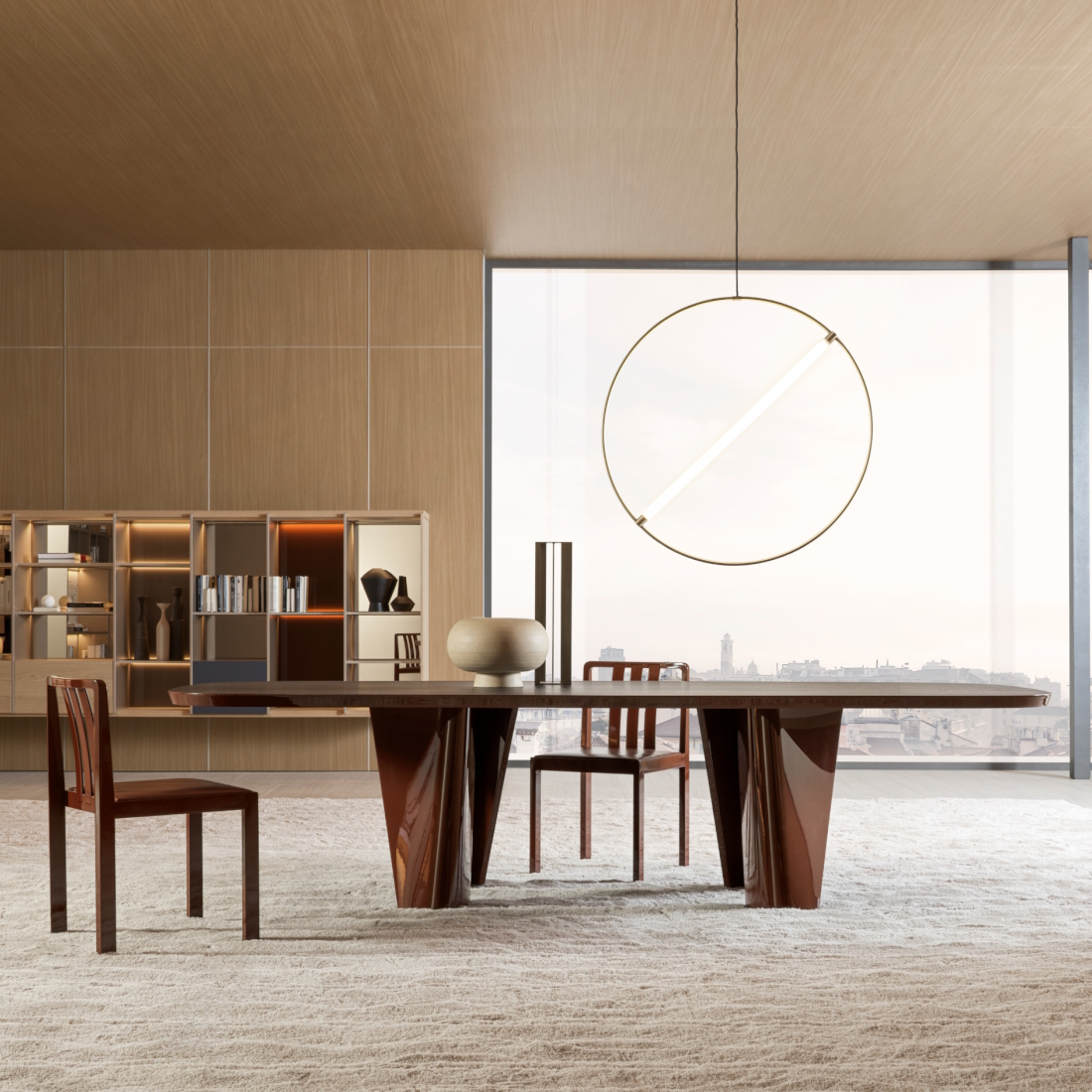 Molteni C Lise Wood Dining Table LIFESTYLE S 01