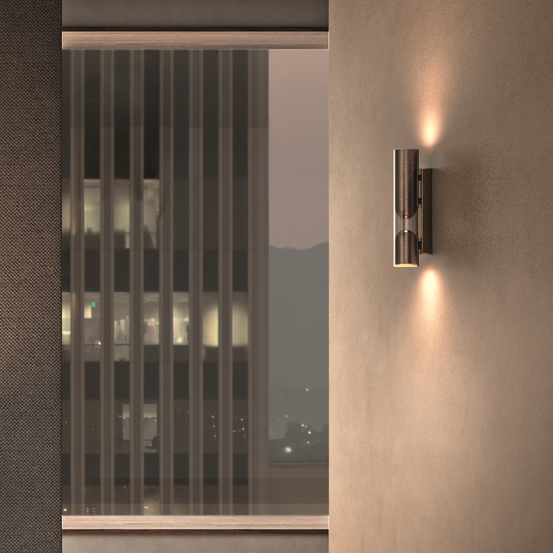 Penta Clash Fix Wall Light Bronze LIFESTYLE S 01