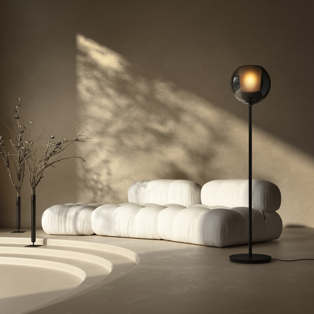 Penta Glo Floor Lamp Black LIFESTYLE S 01