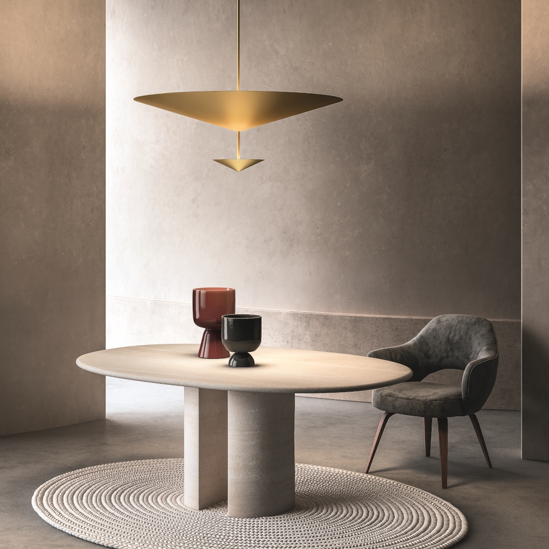 Penta Narciso Pendant Light Gold LIFESTYLE S 04