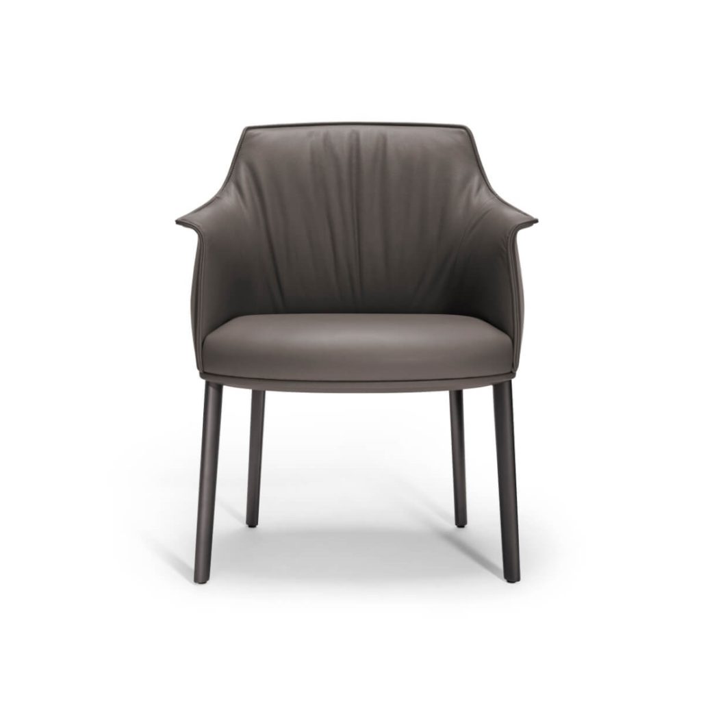 Poltrona Frau Archibald Large Dining Chair Metal Leg STILL LIFE S 01