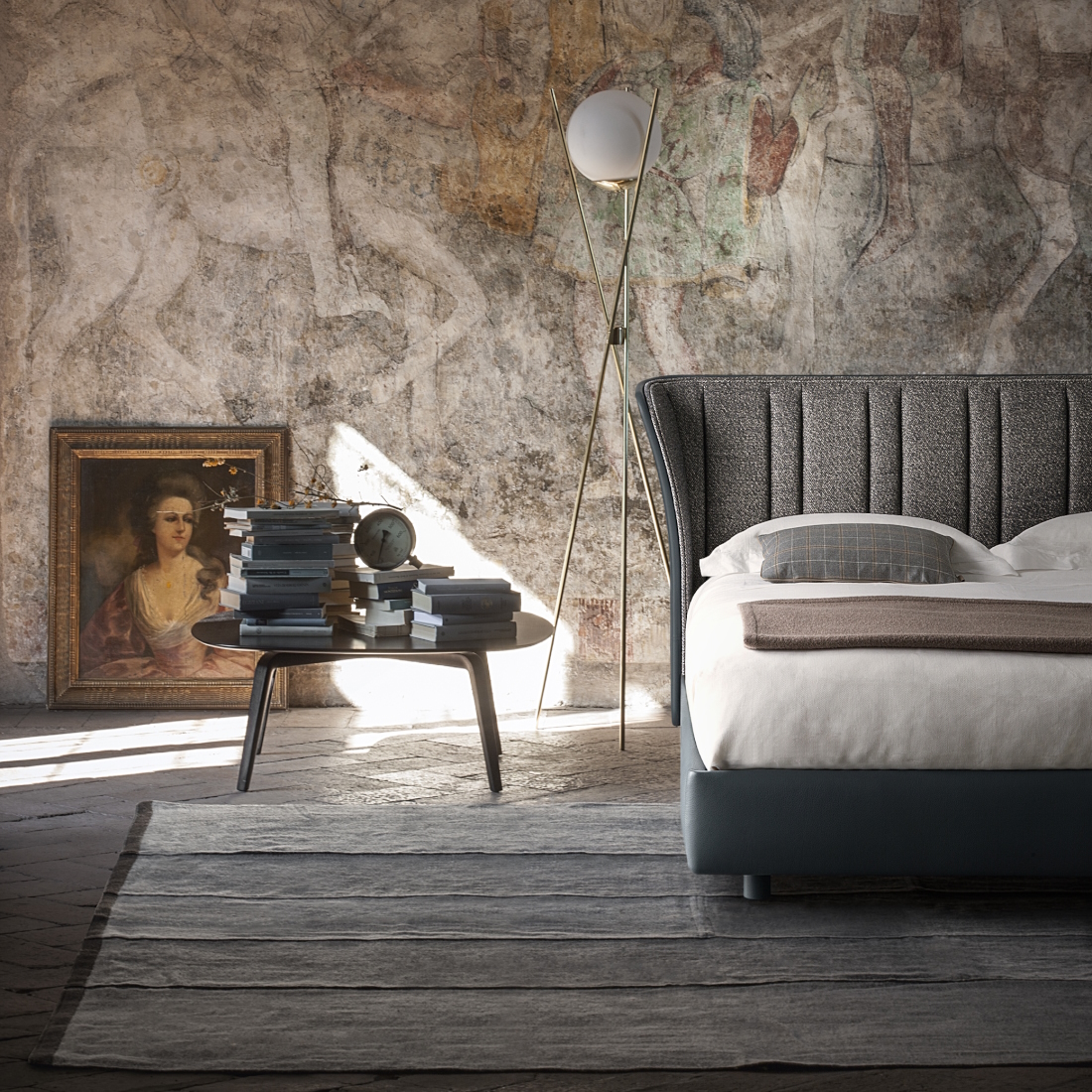 Poltrona Frau Lola Darling Bed with fabric headboard LIFESTYLE S 02