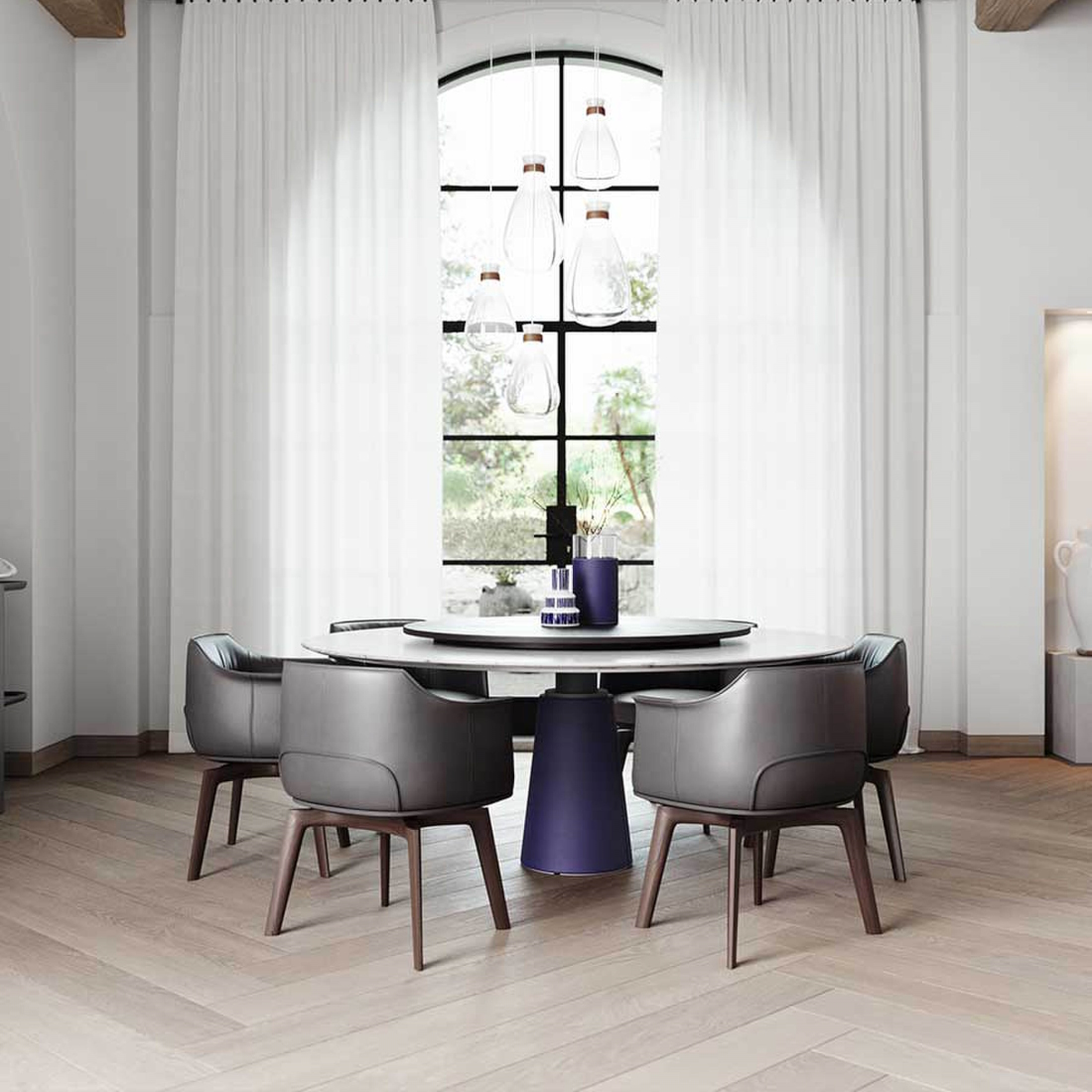 Poltrona Frau Swivel Dining Armchair LIFESTYLE S 01