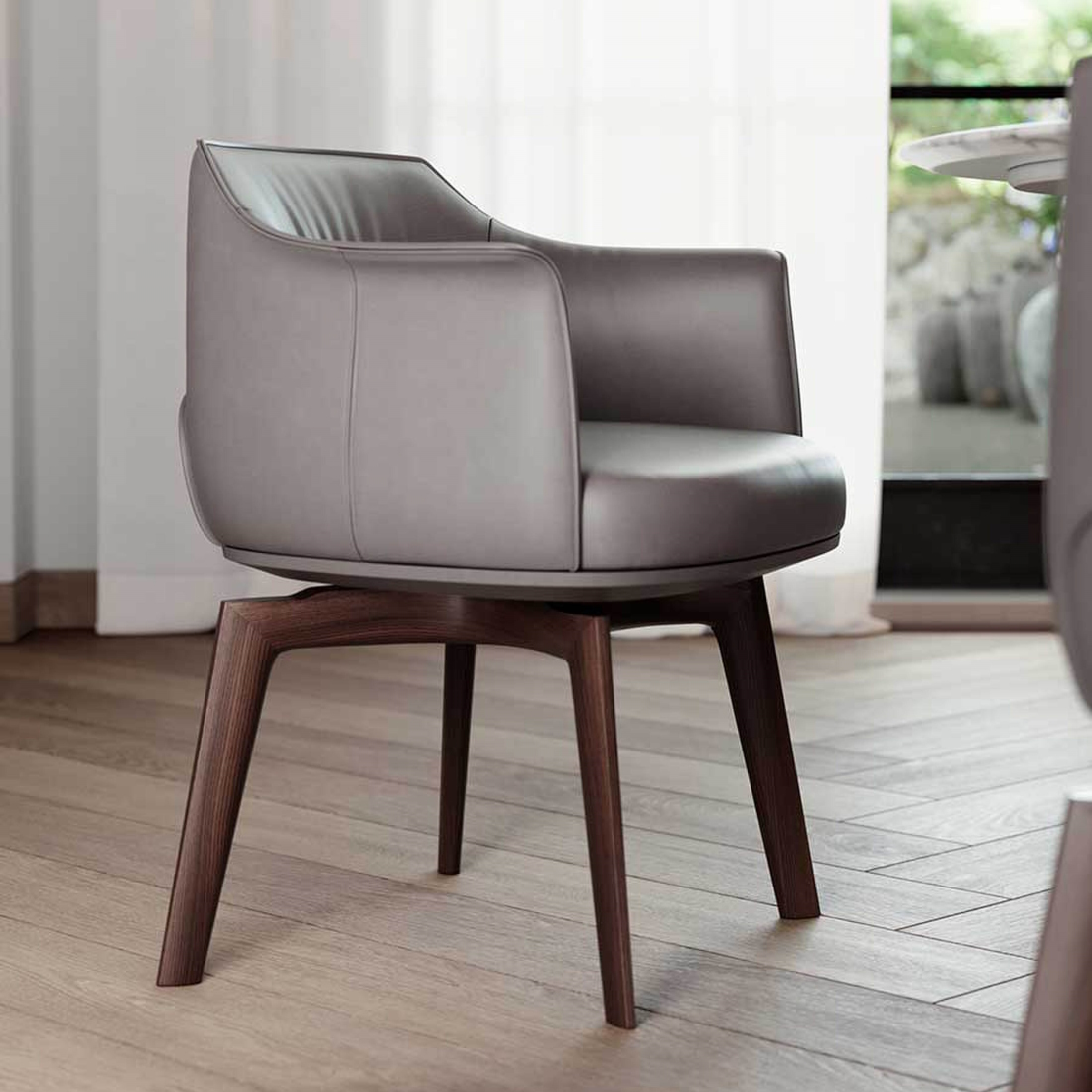 Poltrona Frau Swivel Dining Armchair LIFESTYLE S 02