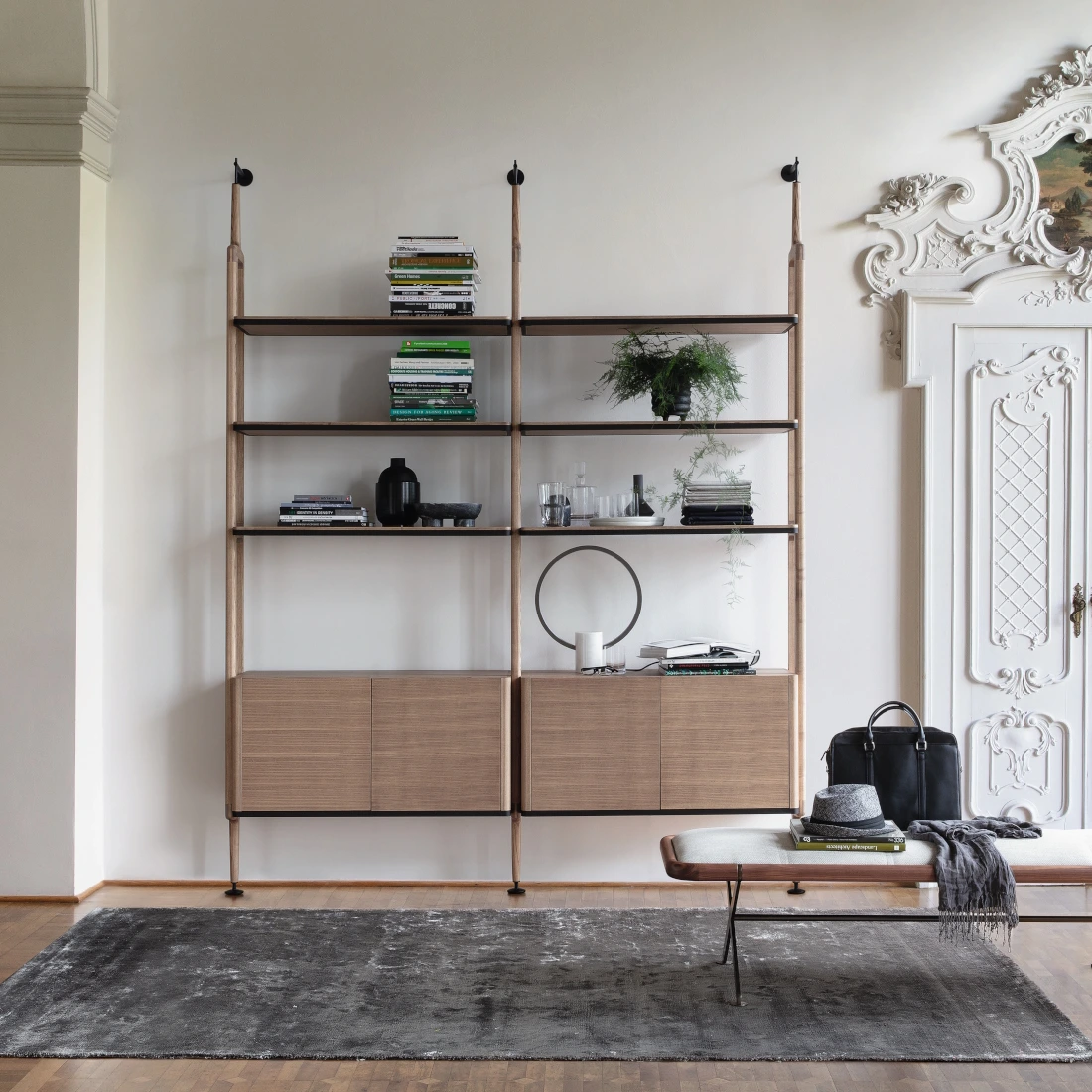 PORADA ポラダ MILO SHELF ミロシェルフ Porada Aria Bookcase Composition. G - Made in Italy