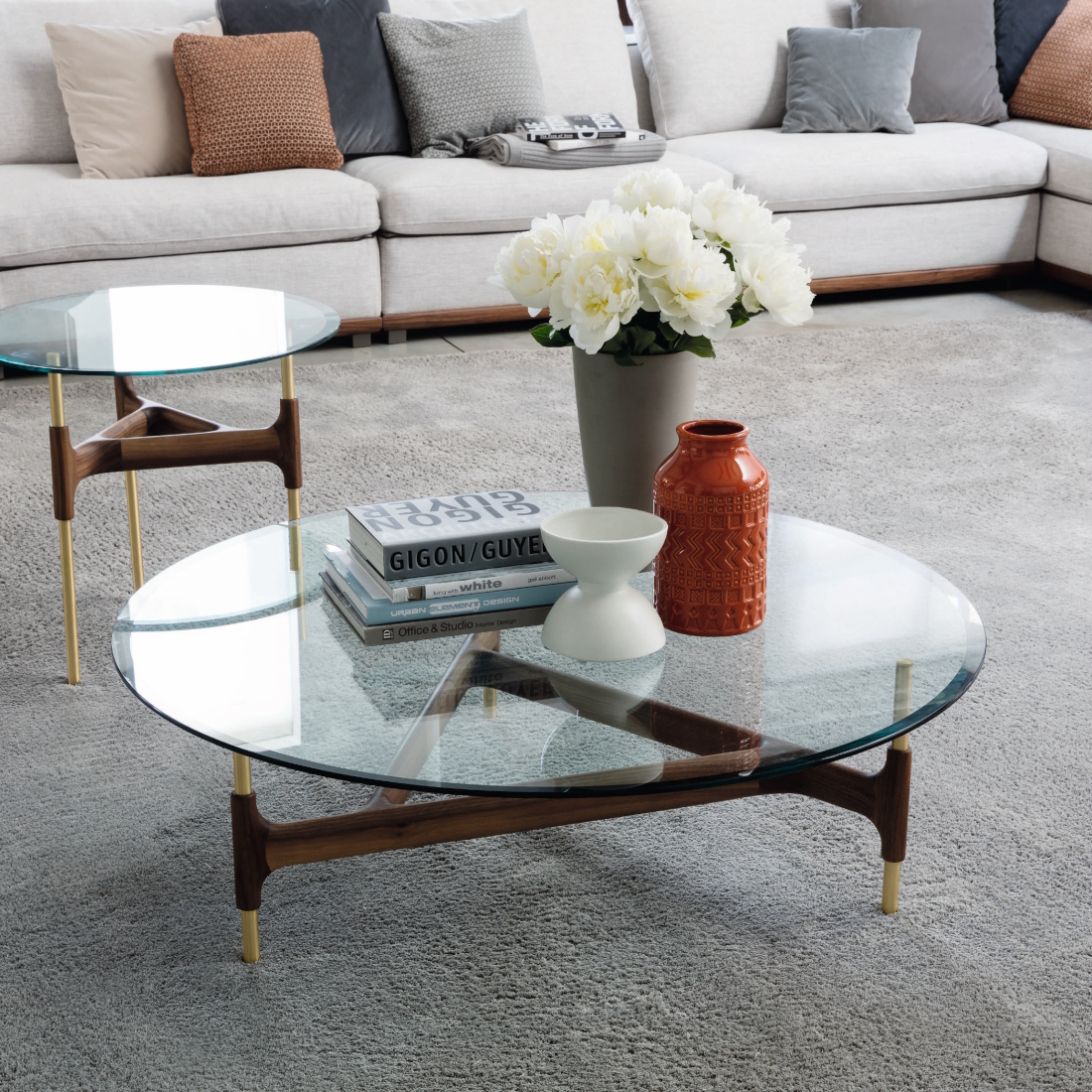 Porada Joint Marble Coffee Table Glass LIFESTYLE S 01