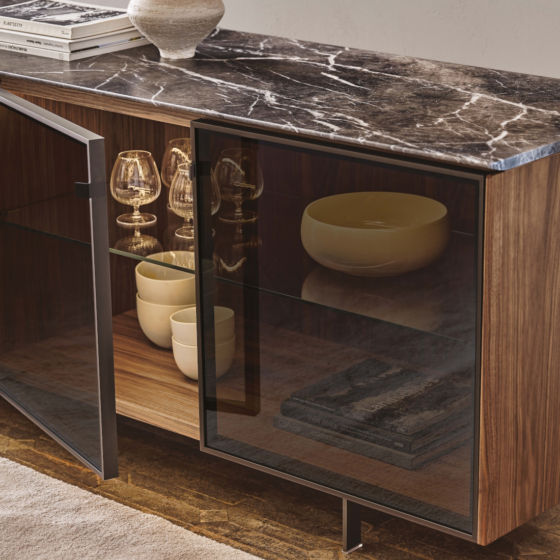 Porada Matics 4 Glass Fronts Sideboard LIFESTYLE S 01