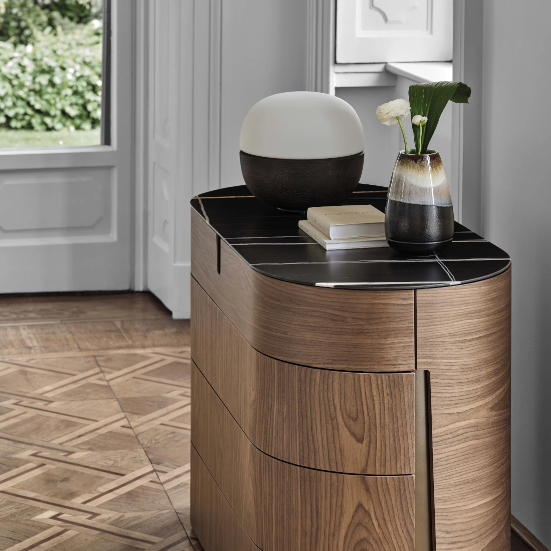 Porada Tylsa Night 4 Chest of Drawers - Made in Italy