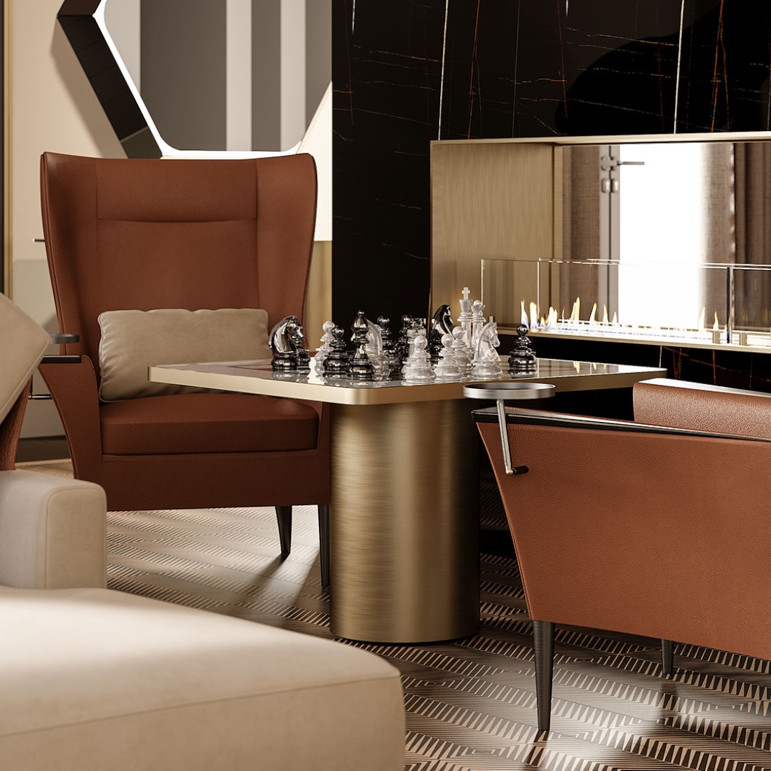 Reflex Angelo Tau 4 Steel Scacchi Chess Table LIFESTYLE S 01