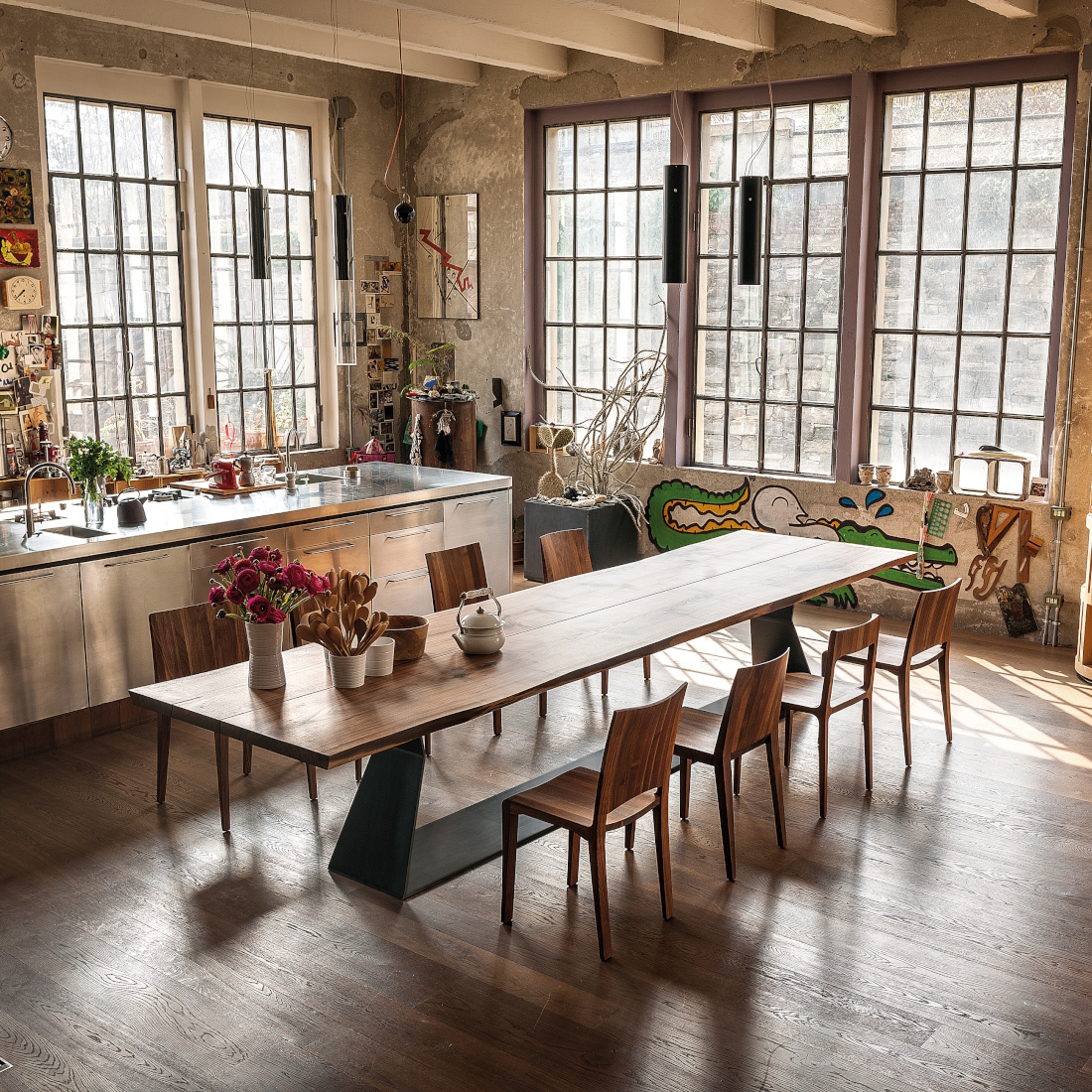 Riva1920 Bedrock Plank C Wood Dining Table LIFESTYLE S 01