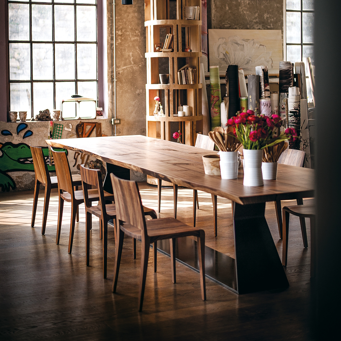 Riva1920 Bedrock Plank C Wood Dining Table LIFESTYLE S 02